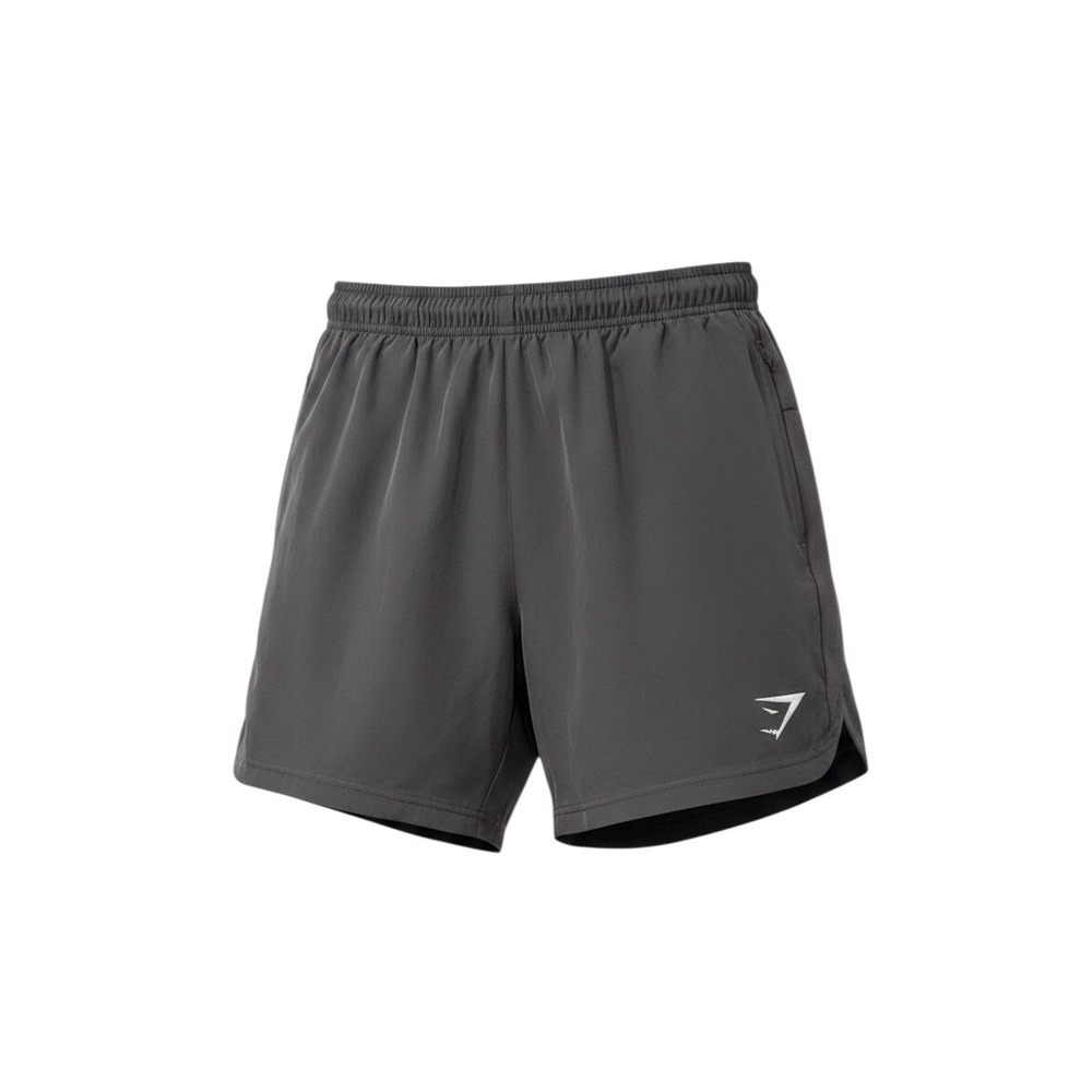 Gymshark Womens Dark Gray Training Shorts Athletic Pockets Elastic Waist Size M
